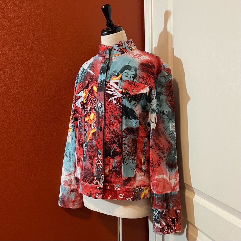 VTG St. John Women’s Japanese Art To Wear Sport Marie USA Made Button Up‎ Jacket